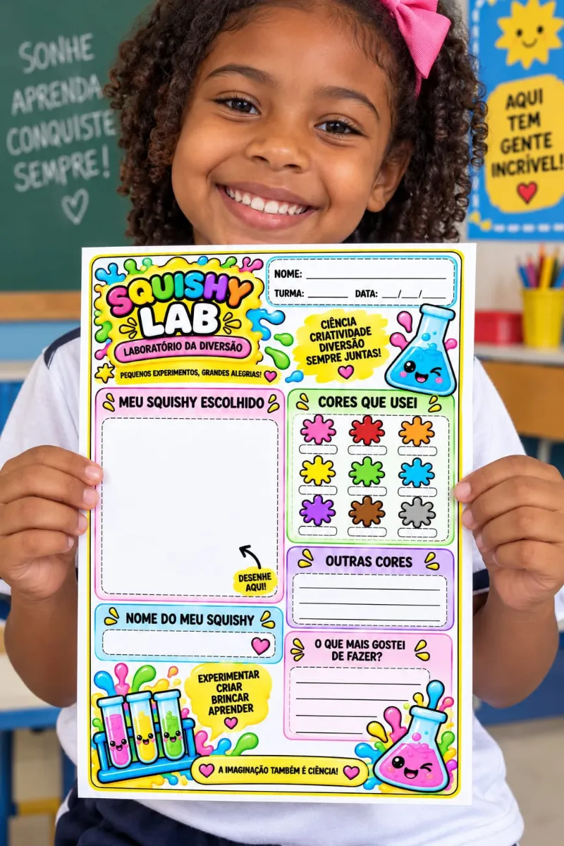 Kit Oficina de Squishy de Papel para Imprimir — amostra 7: Kit oficina de squishy para imprimir com 19 moldes de papel,…