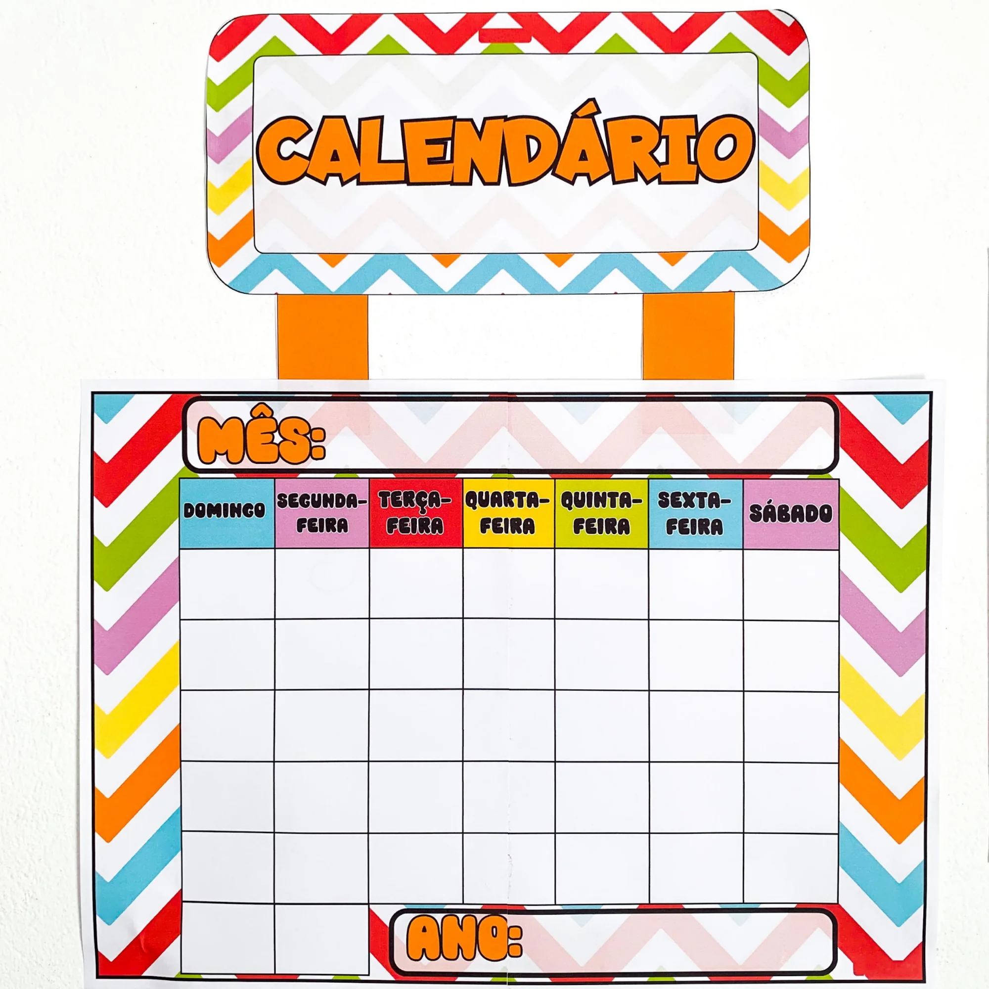 Kit Ornamentação de Sala para Educação Infantil em PDF — amostra 4: Kit de ornamentação de sala com alfabeto, numerais,…