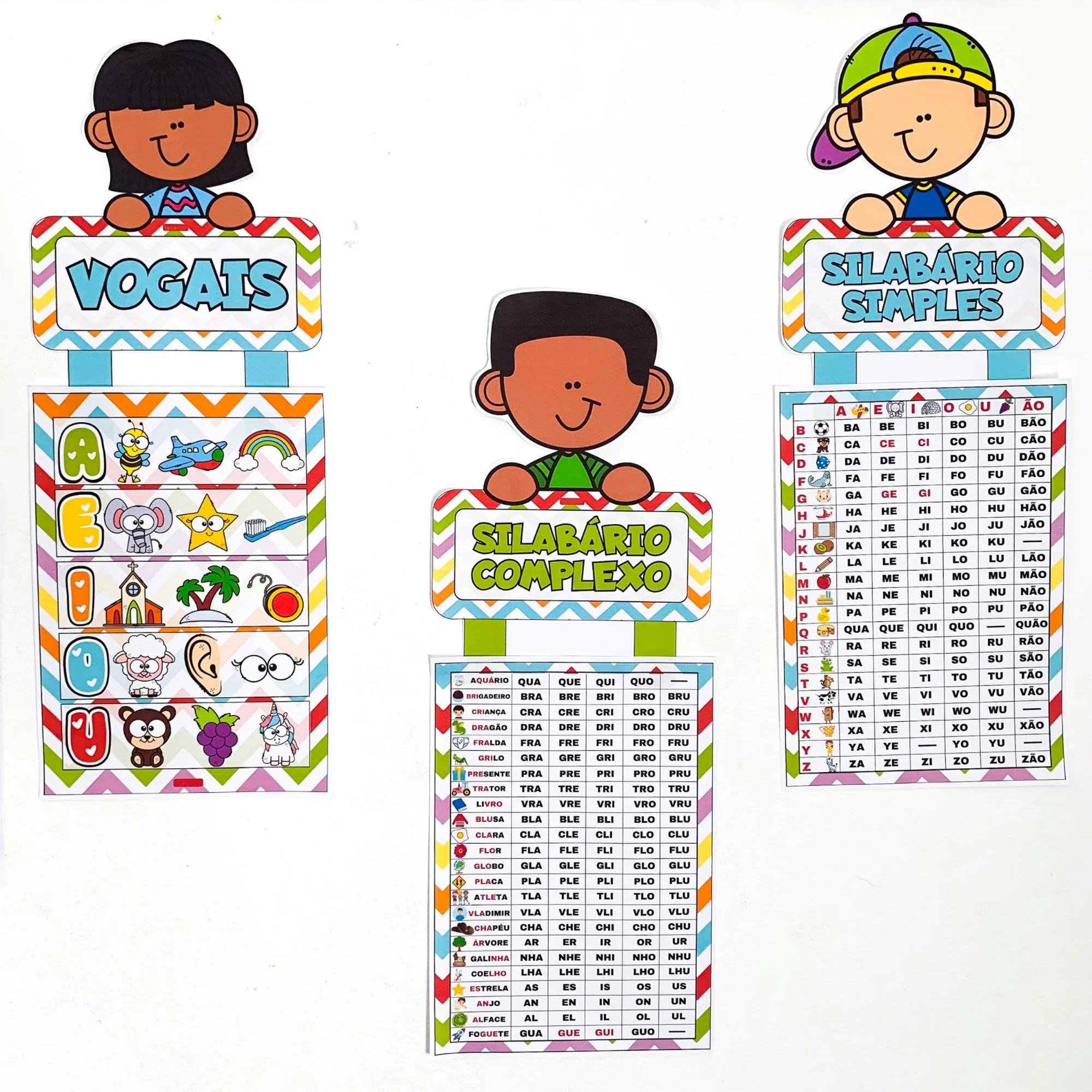 Kit Ornamentação de Sala para Educação Infantil em PDF — amostra 5: Kit de ornamentação de sala com alfabeto, numerais,…