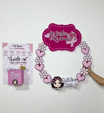 Kit Outubro Rosa – Caixa Motivacional e Painel para Bambolê . — capa do material