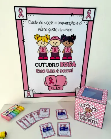 Kit Outubro Rosa: Cartaz, Caixa e Lembrancinha — capa do material