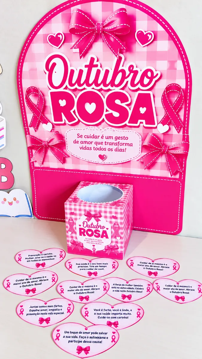 Kit Outubro Rosa – Cuidar É Um Ato De Amor Em PDF! — amostra 5: ✔ Outubro Rosa ✔ Escolas e salas de aula ✔ Campanhas de…