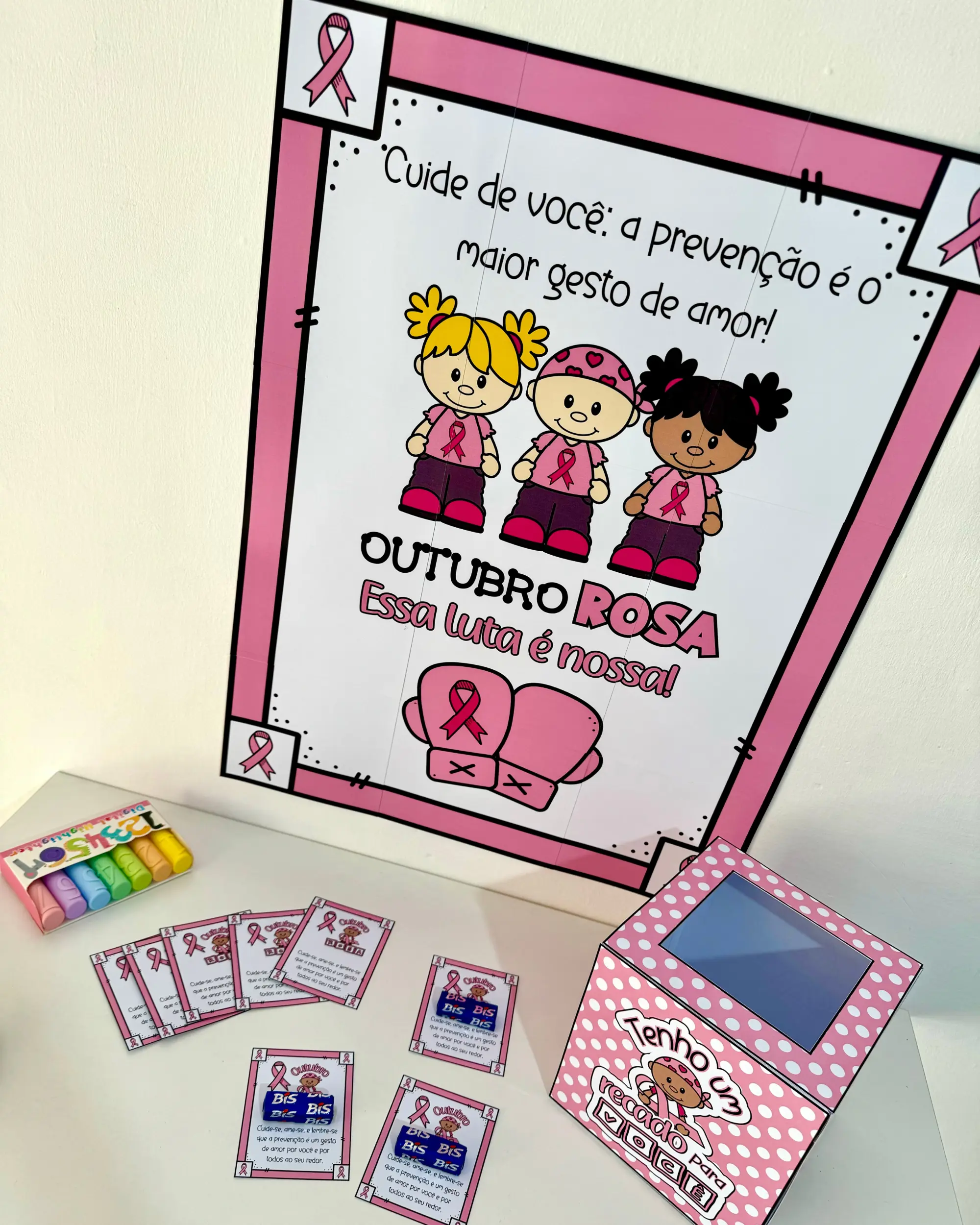 Kit Outubro Rosa E. Infantil e séries iniciaisdoEnsino Fundamental. — amostra 3: Estimular a afetividade