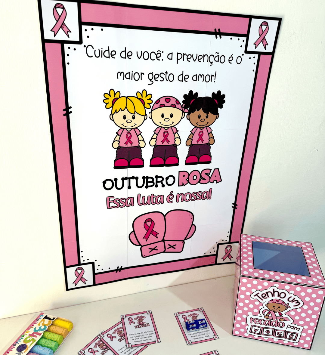 Kit Outubro Rosa em PDF para Educação Infantil e Anos Iniciais — amostra 3: Como usar o kit em sala de aula