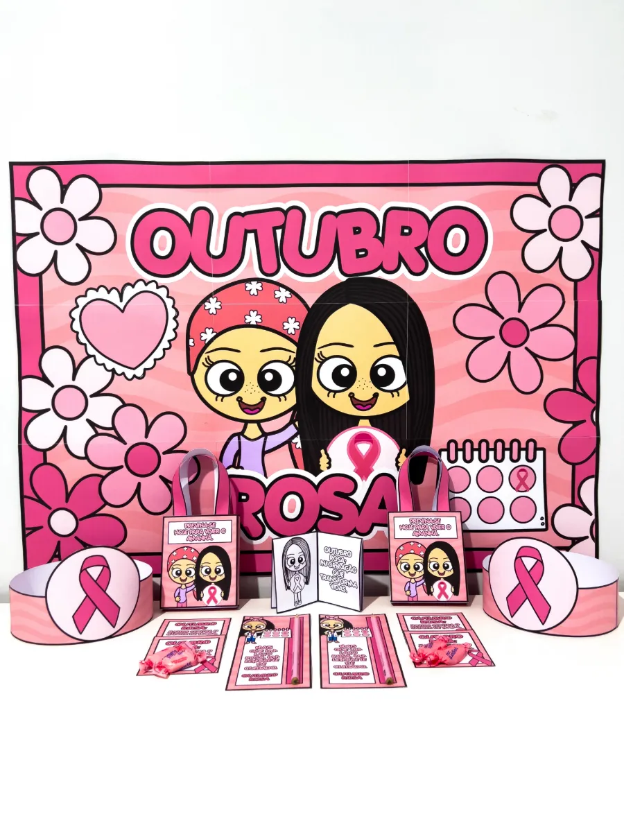 Kit Outubro Rosa Infantil – Painel, Lembrancinhas e Atividades para Educação Infantil e Ensino Fundamental — Atividades…