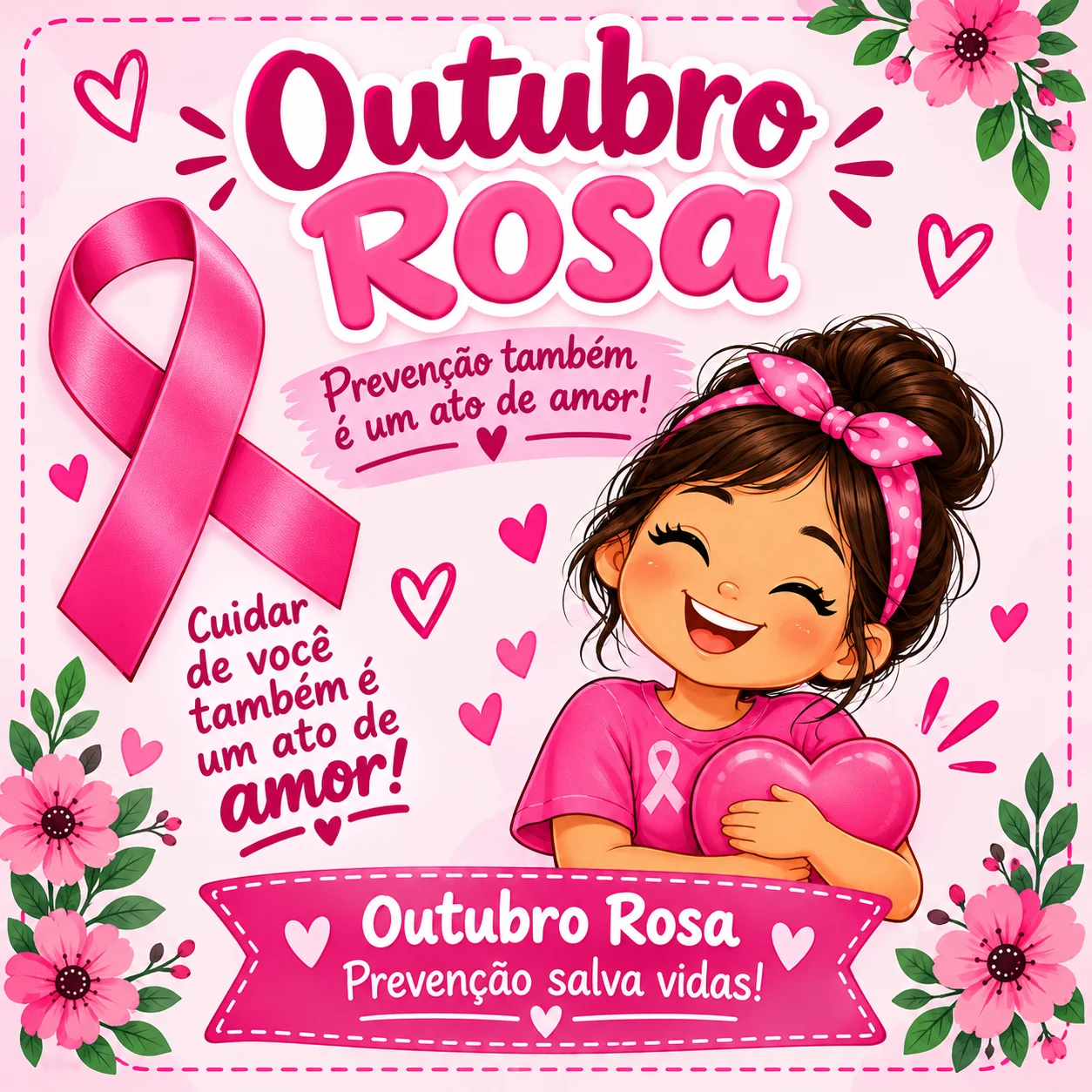 Kit Outubro Rosa – Lembrancinha e Cartões — capa do material