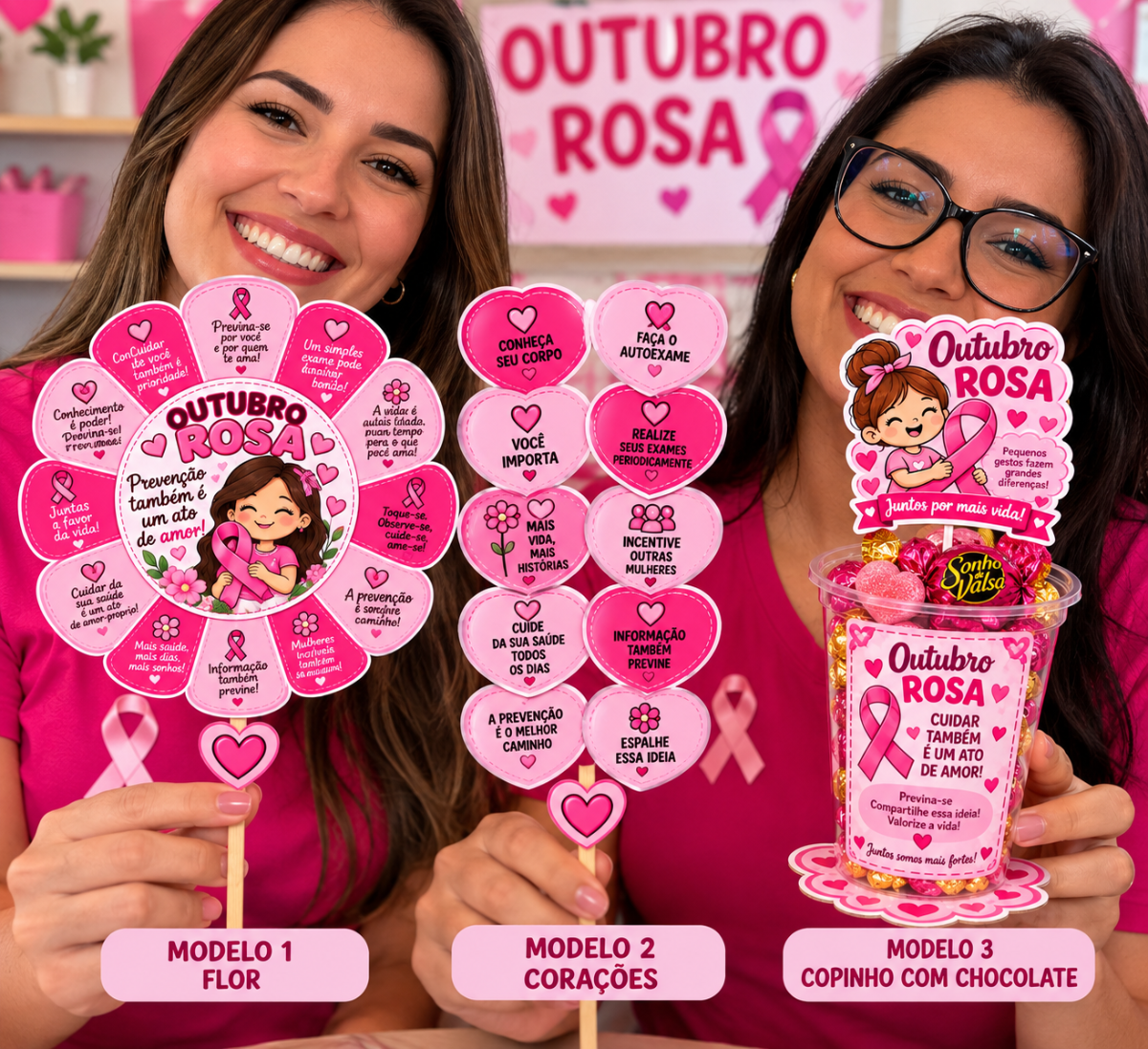 KIT OUTUBRO ROSA — Lembrancinhas Especiais para Professoras — Atividades para Todas as séries: ✨ Transforme o Outubro Rosa…