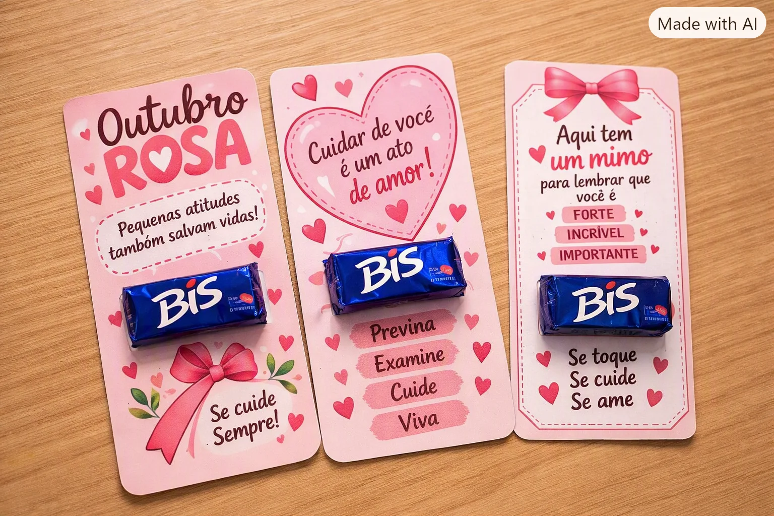 Kit Outubro Rosa para Imprimir – Apliques e Cartões — amostra 1: Kit Outubro Rosa: apliques decorativos, cartões para…