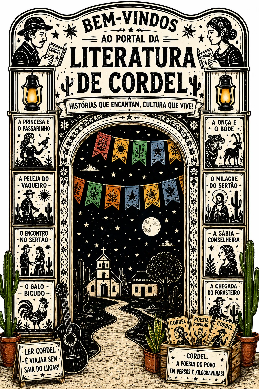 🌵📚 KIT PAINÉIS GIGANTES – LITERATURA DE CORDEL 📚🌵 — amostra 1: 🌵📚 PAINÉIS GIGANTES – LITERATURA DE CORDEL 📚🌵