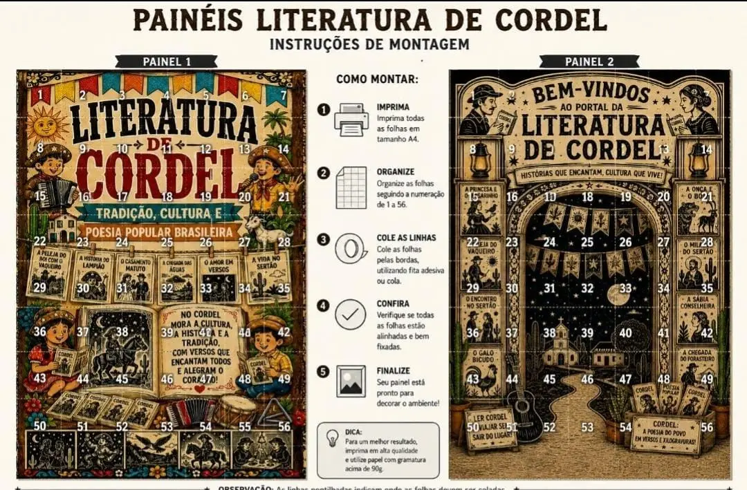 🌵📚 KIT PAINÉIS GIGANTES – LITERATURA DE CORDEL 📚🌵 — amostra 2: 🌵📚 KIT PAINÉIS GIGANTES – LITERATURA DE CORDEL 📚🌵…