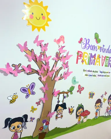Kit Painel Bem-vinda Primavera para Imprimir – 39 Páginas — capa do material