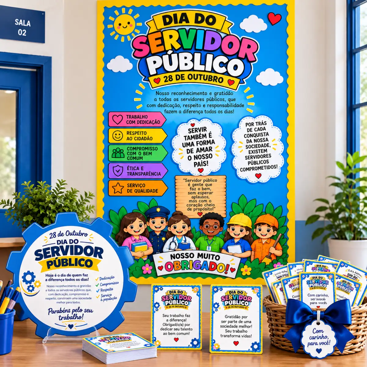 kit Painel Dia do Servidor Público – 16 Folhas A4 — Atividades para Ensino Médio: Painel Dia do Servidor Público de 0,84 ×…
