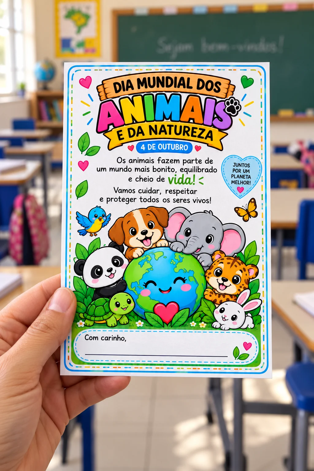 Kit Painel Dia Mundial dos Animais e da Natureza – 16 Páginas — amostra 4: kit Painel educativo sobre animais e natureza e…