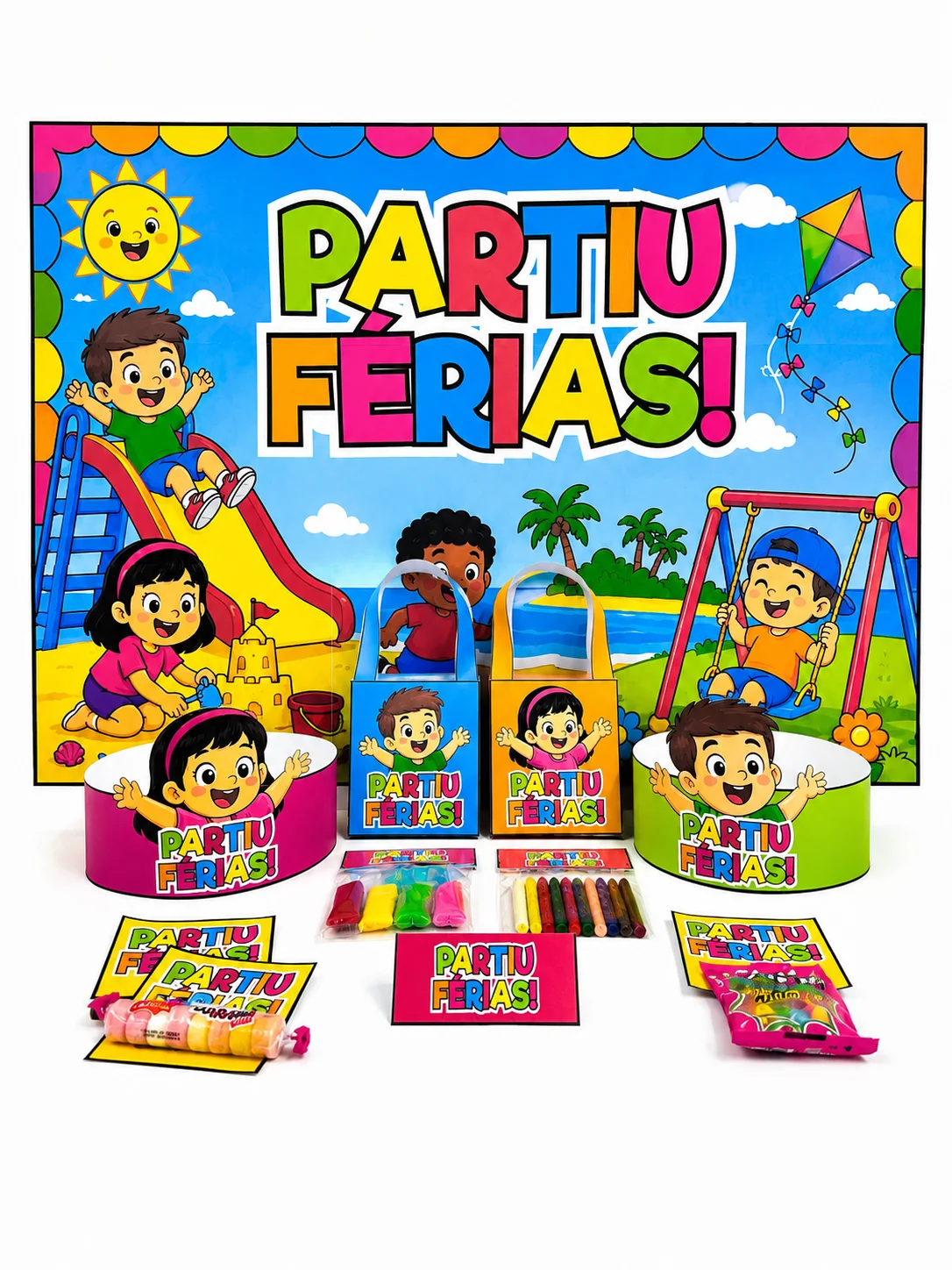 Kit Painel e Lembrancinhas Férias – Material Pedagógico — capa do material