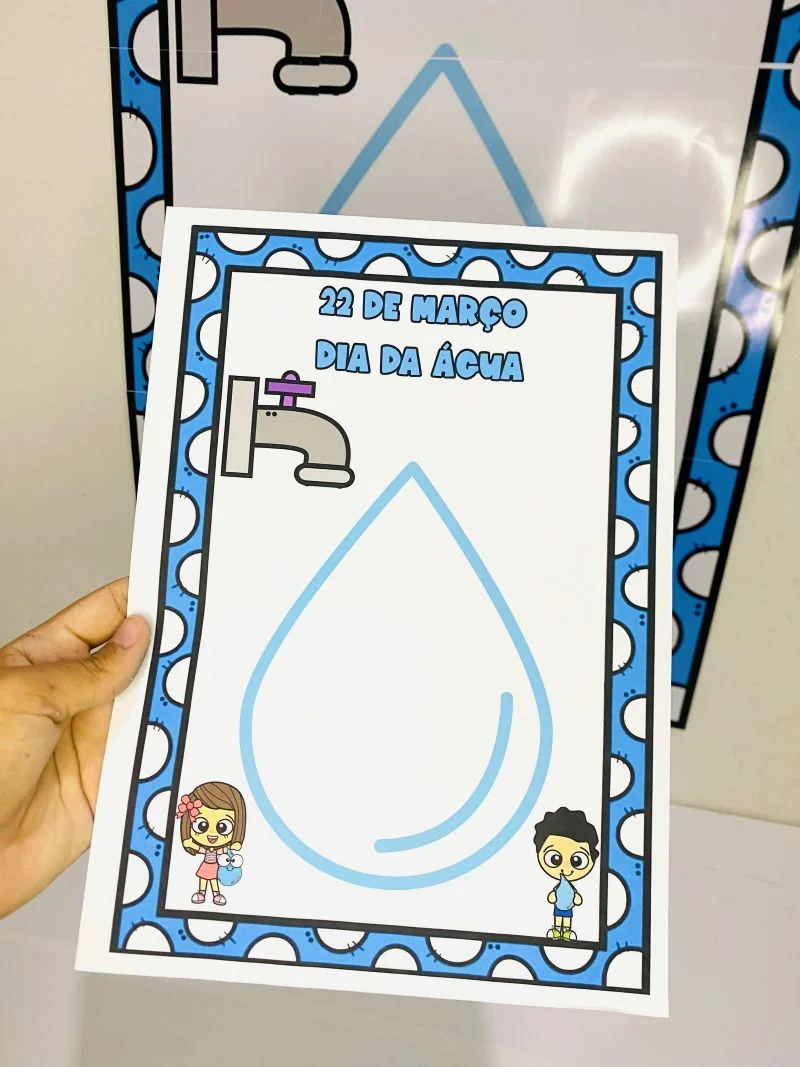 Kit Painel Interativo + Atividade: Dia da àgua — amostra 3: Um painel criativo e envolvente para celebrar o Dia da Água e…
