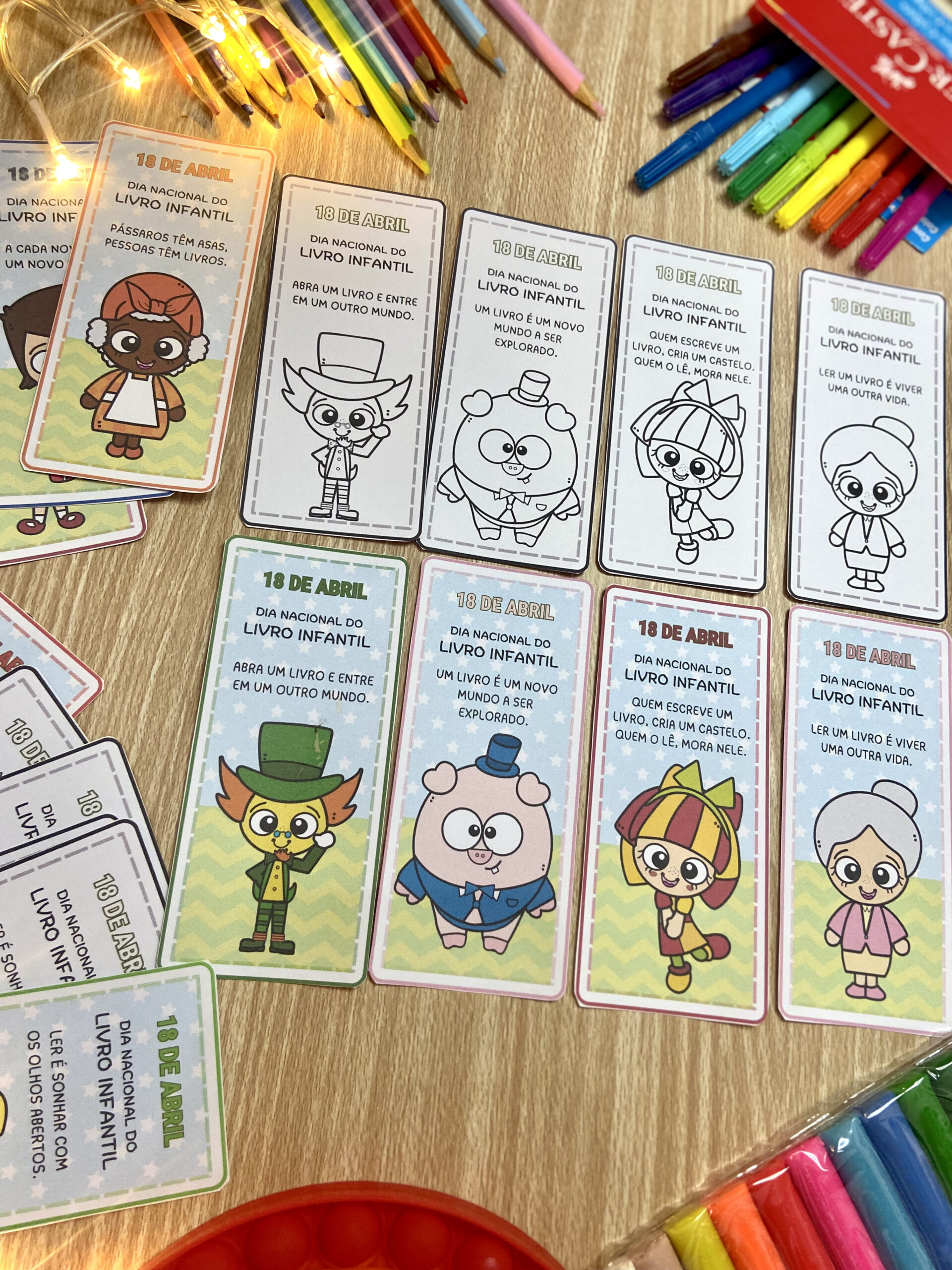 Kit: painel + lembrancinha do tema dia nacional do livro infantil – Material Pedagógico — amostra 3: Formato e entrega Kit: painel + lembrancinha do tema dia nacional do livro infantil – Material Pedagógico — amostra 3: Formato e entrega