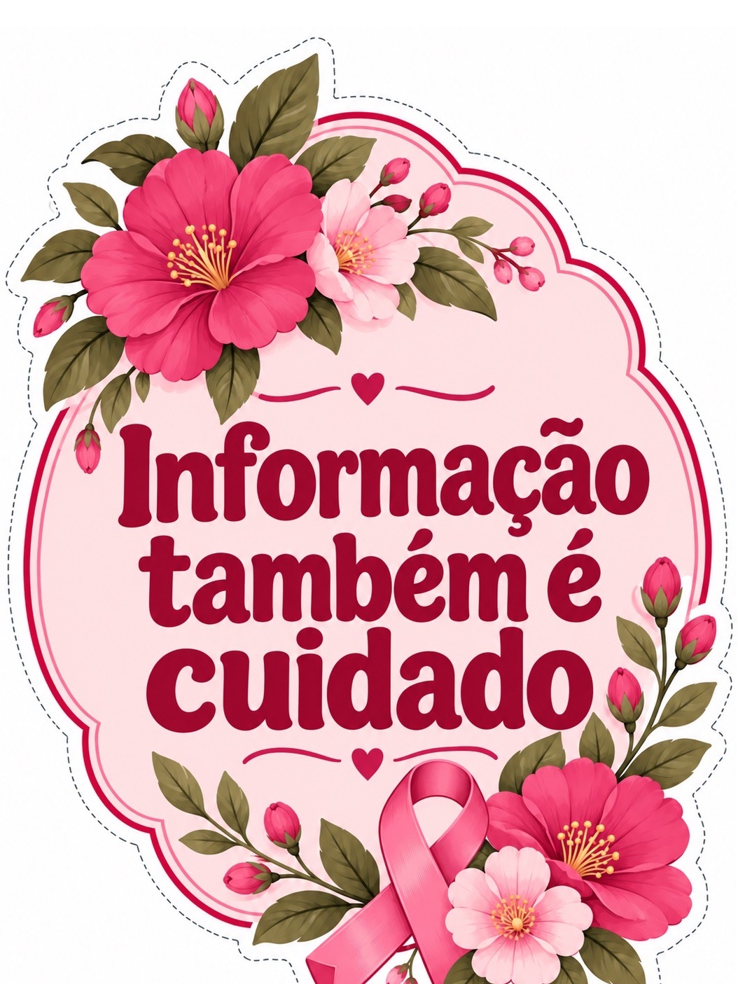 Kit Painel Outubro Rosa para Imprimir — Pegue e Monte — amostra 2: Monte seu painel Outubro Rosa com 12 peças independentes…