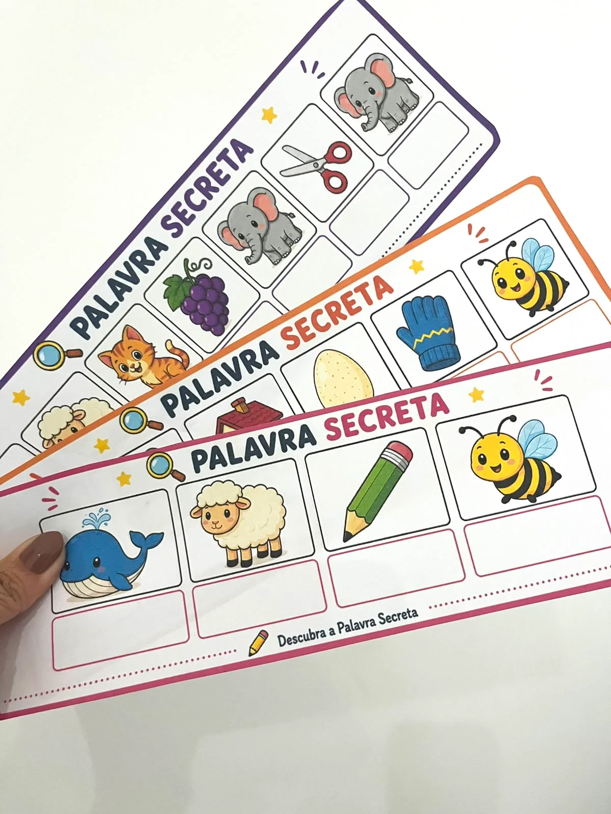 Kit Palavra Secreta — amostra 4: KIT PALAVRA SECRETA Alfabetização de forma lúdica, prática e divertida