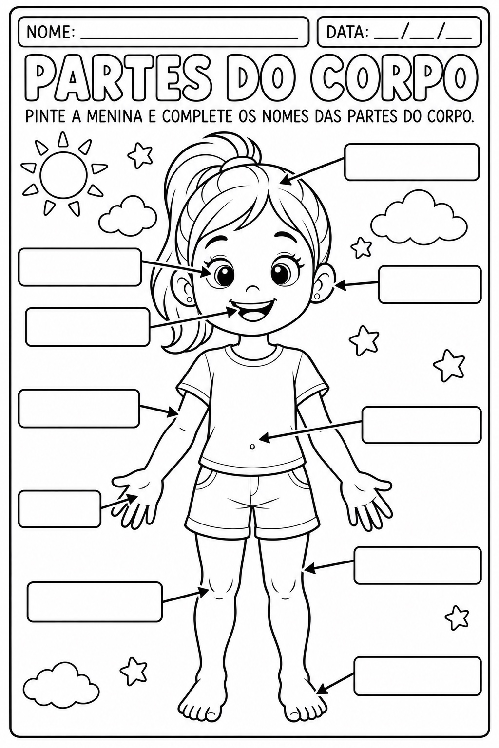 Kit Partes do Corpo para Educação Infantil e Anos Iniciais — amostra 3: Um kit para aprender as partes do corpo brincando