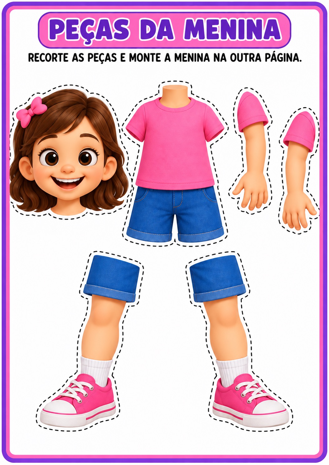 Kit Partes do Corpo para Educação Infantil e Anos Iniciais — amostra 4: Um kit para aprender as partes do corpo brincando