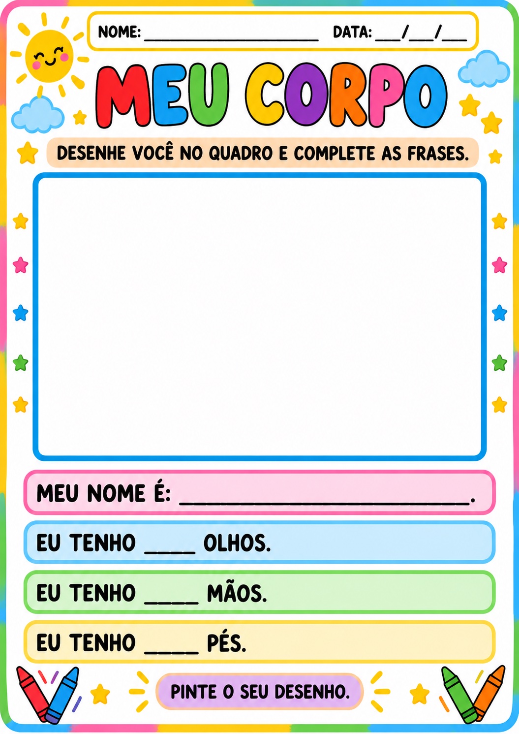 Kit Partes do Corpo para Educação Infantil e Anos Iniciais — amostra 6: Um kit para aprender as partes do corpo brincando