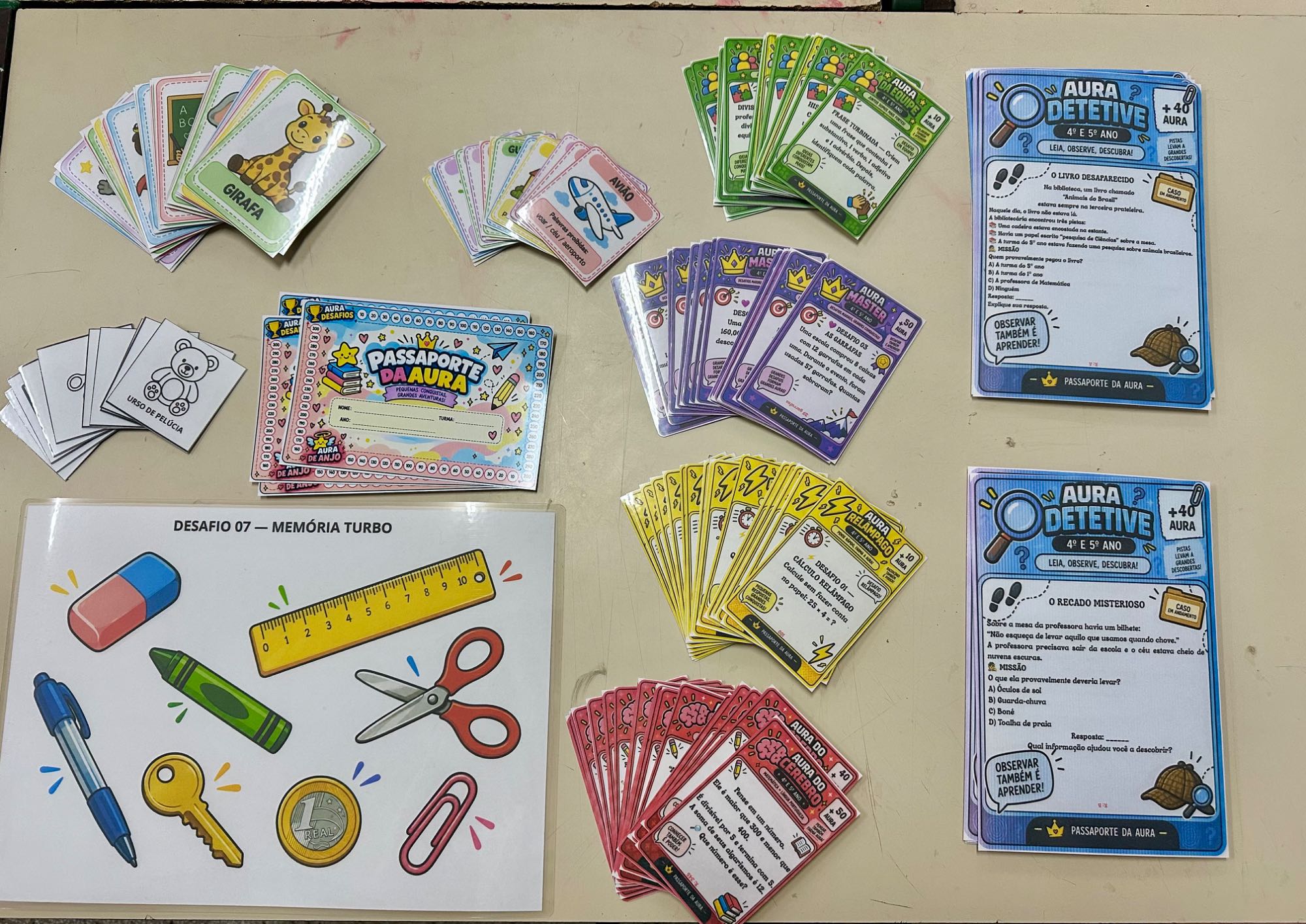 KIT Passaporte da Aura + Jogo Gamificado para 4º e 5º Ano — amostra 3: É um jogo pedagógico para 4º e 5º ano, com desafios…
