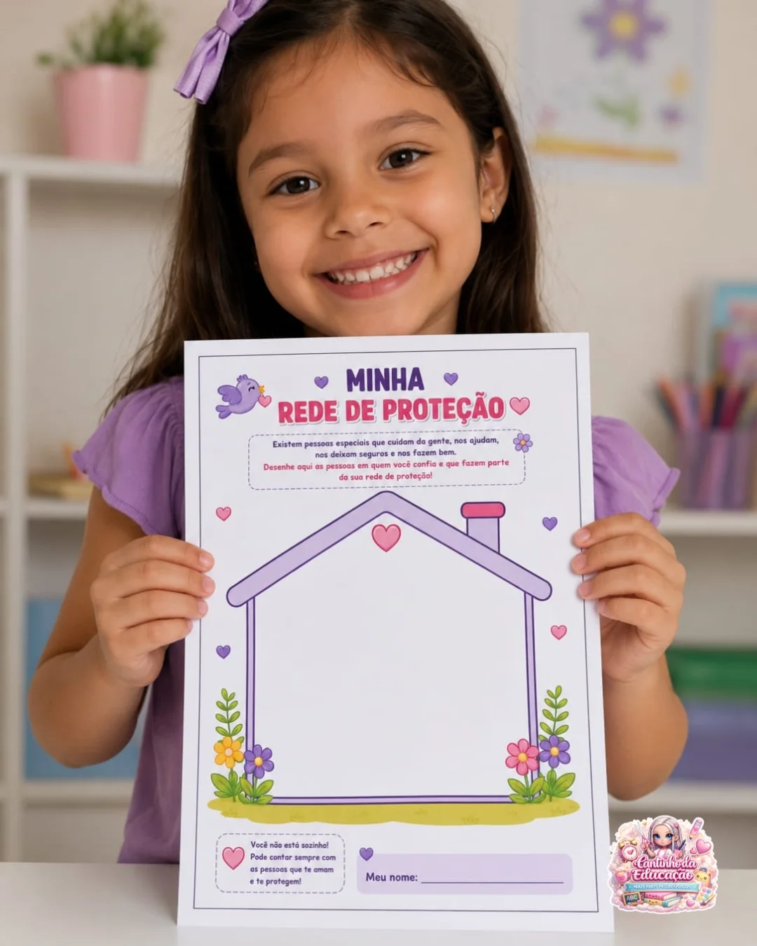 Kit pedagógico – agosto lilás – PDF para Imprimir — amostra 6: Um material completo para trabalhar o Agosto Lilás de forma…