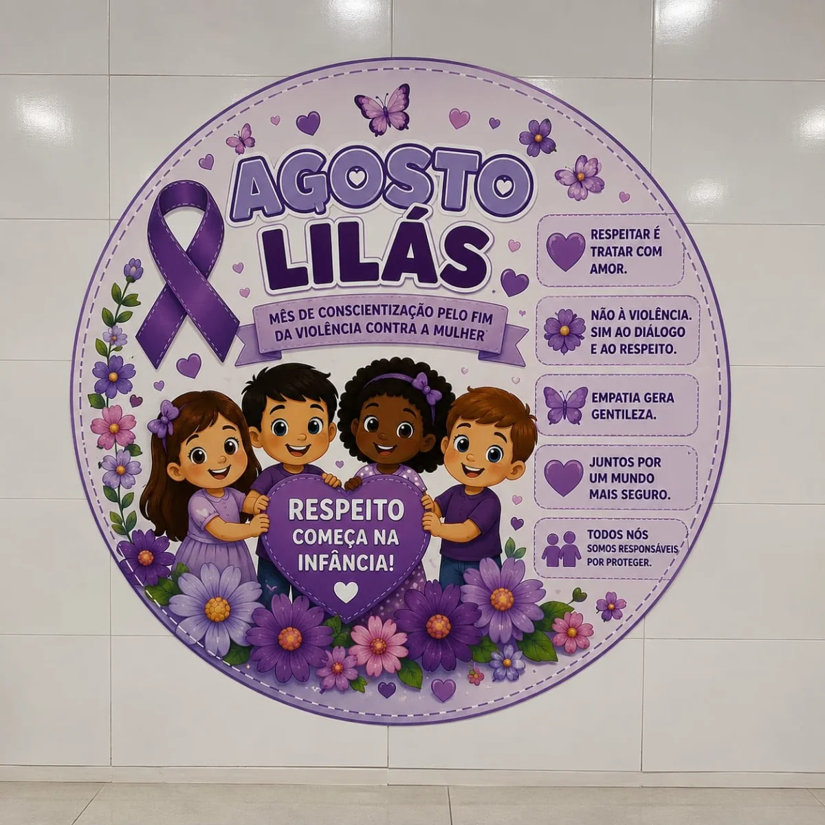 Kit Pedagógico – Agosto Lilás um material completo para trabalhar de forma lúdica,💜 — capa do material