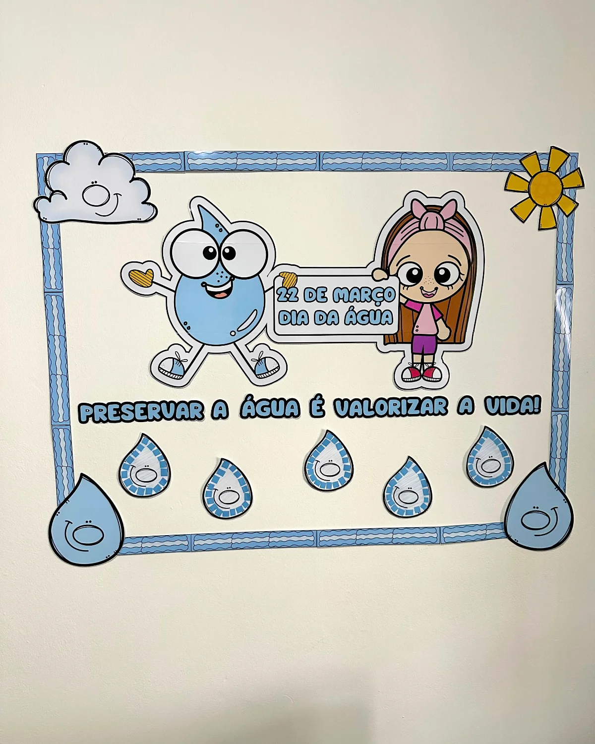 Kit Pedagógico Dia da Água: Painel, Livrinho e Lembrancinhas — amostra 6: Celebre o Dia da Água com este kit completo