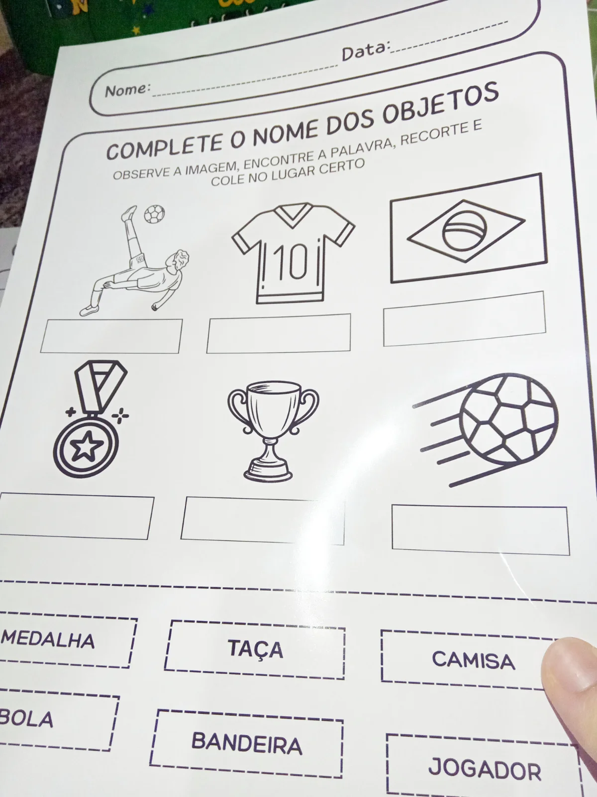 Kit Pedagógico – Minha Primeira Copa 🇧🇷 — amostra 5: Kit Pedagógico – Minha Primeira Copa Recurso lúdico e pedagógico…