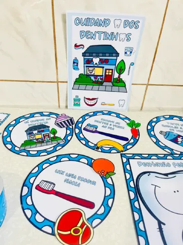 Kit Pedagógico para ensinar sobre Saúde Bucal — amostra 1: Ideal para Educação Infantil e Anos Iniciais, podendo ser…