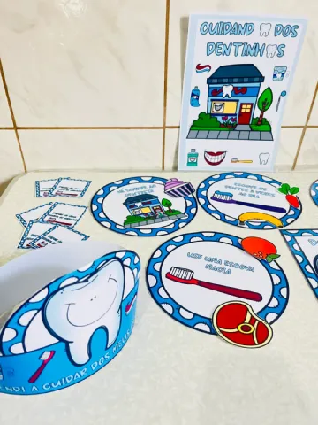 Kit Pedagógico para ensinar sobre Saúde Bucal — amostra 2: Ideal para Educação Infantil e Anos Iniciais, podendo ser…