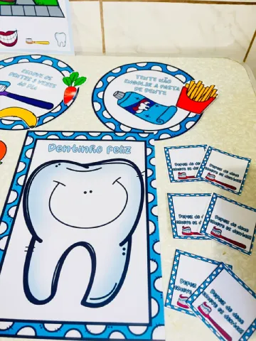 Kit Pedagógico para ensinar sobre Saúde Bucal — amostra 3: Ideal para Educação Infantil e Anos Iniciais, podendo ser…