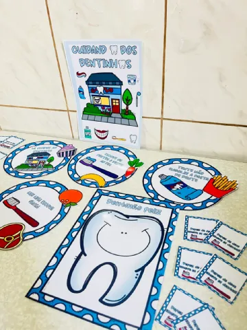 Kit Pedagógico para ensinar sobre Saúde Bucal — amostra 5: Ideal para Educação Infantil e Anos Iniciais, podendo ser…