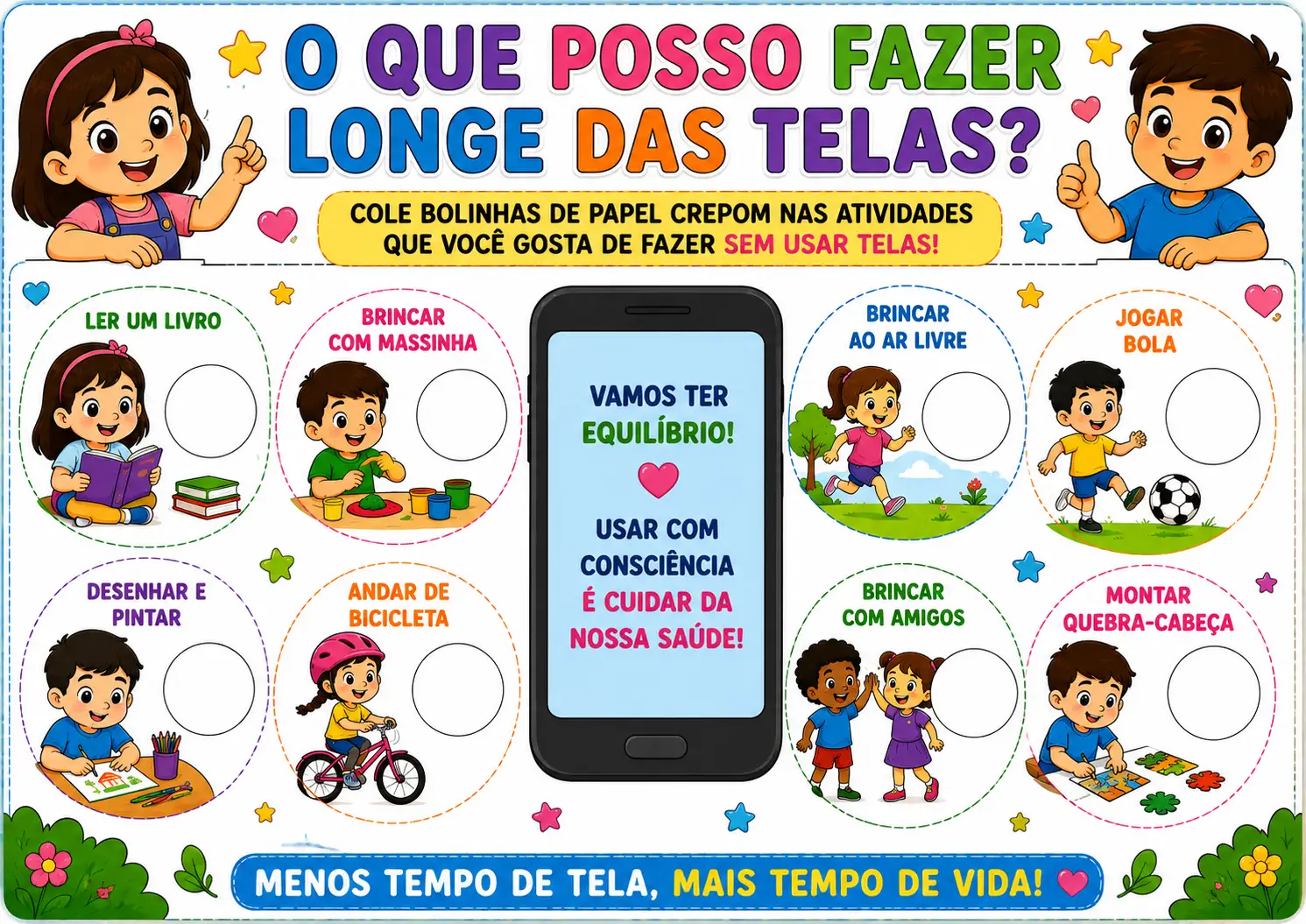 🌈📱 KIT PEDAGÓGICO – USO EXCESSIVO DE TELAS 📱🌈 — amostra 5: 🌈📱 KIT PEDAGÓGICO – 📱Um material colorido, visual,…