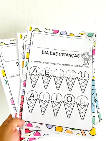 Kit Piquenique Dia das Crianças para Imprimir – 31 Páginas — amostra 6: Kit Piquenique Dia das Crianças com painel,…