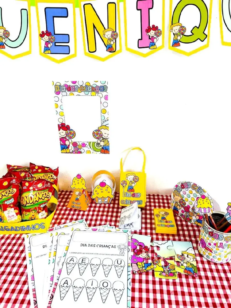 Kit Piquenique Dia das Crianças para Imprimir – 31 Páginas — Alfabetização para Educação Infantil: Kit Piquenique Dia das…
