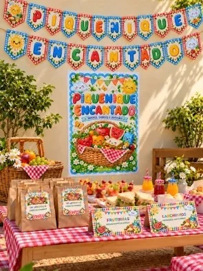 Kit Piquenique Encantado | Decoração Escolar em PDF — amostra 1: 🌼 O QUE VOCÊ VAI RECEBER?