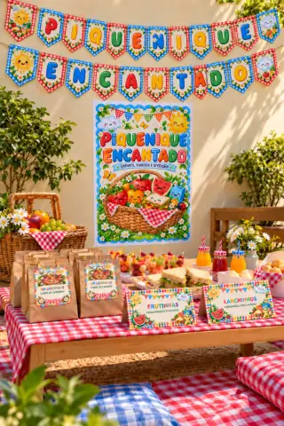 Kit Piquenique Encantado para Decoração Infantil — capa do material
