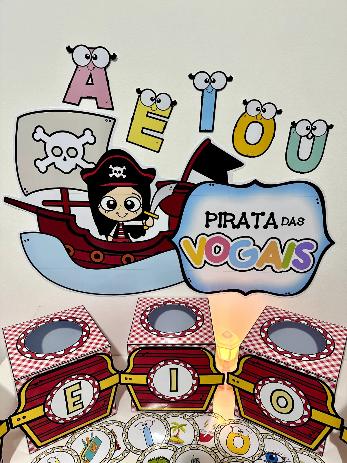Kit Pirata das Vogais para trabalhar com crianças da educação infantil — amostra 3: Kit Pirata das Vogais para trabalhar o…