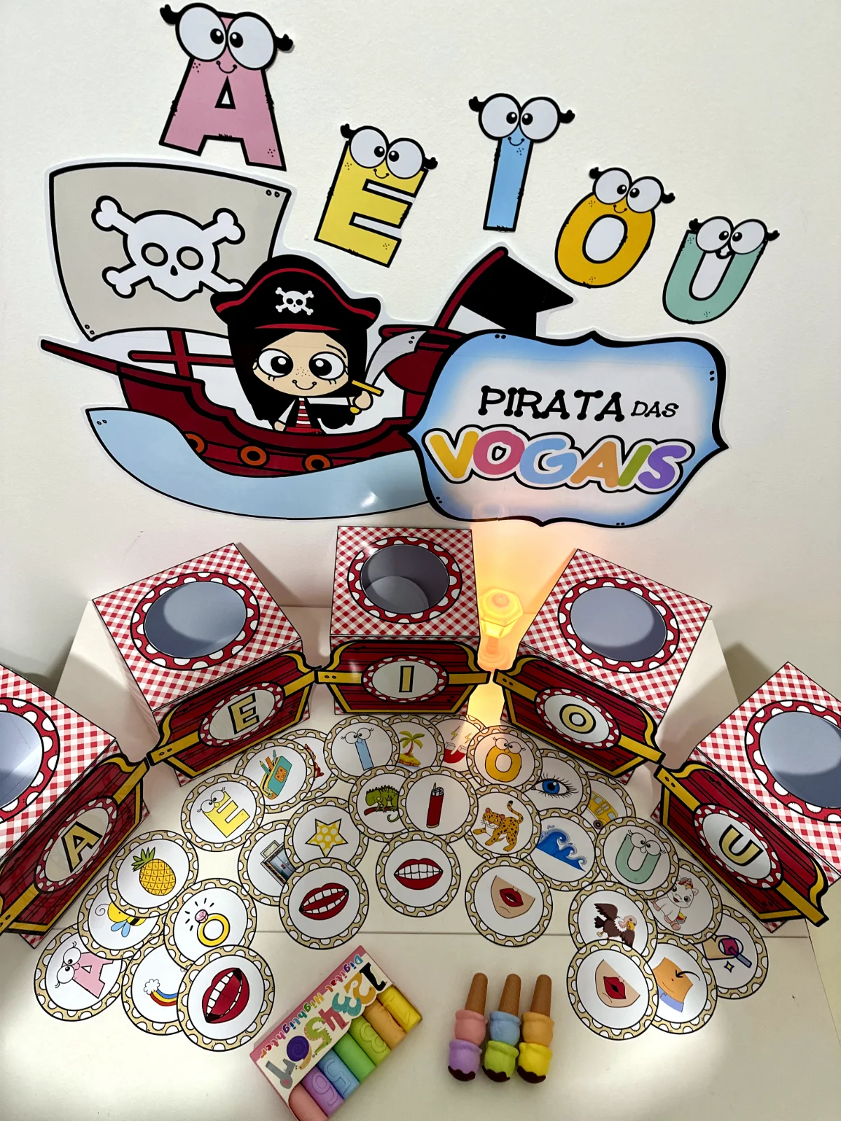Kit Pirata das Vogais para trabalhar com crianças da educação infantil — amostra 7: Kit Pirata das Vogais para trabalhar o…