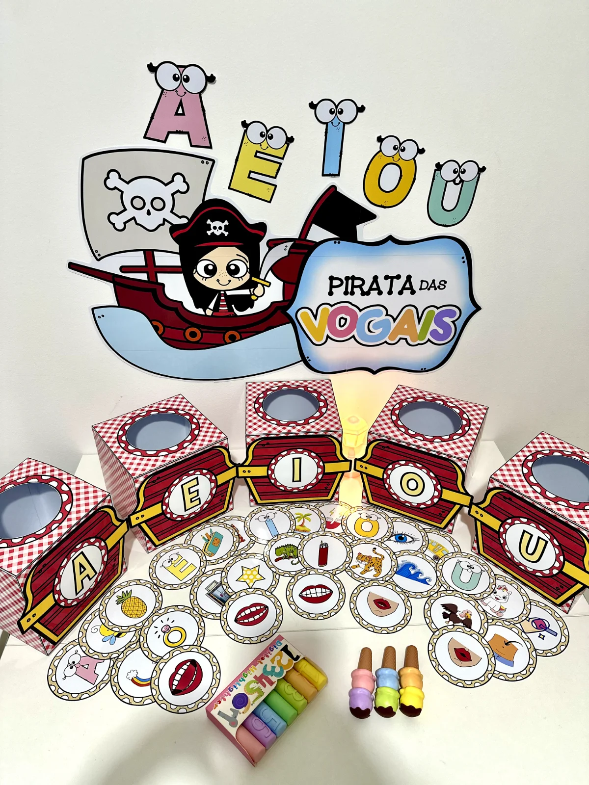 Kit Pirata das Vogais para trabalhar com crianças da educação infantil — capa do material