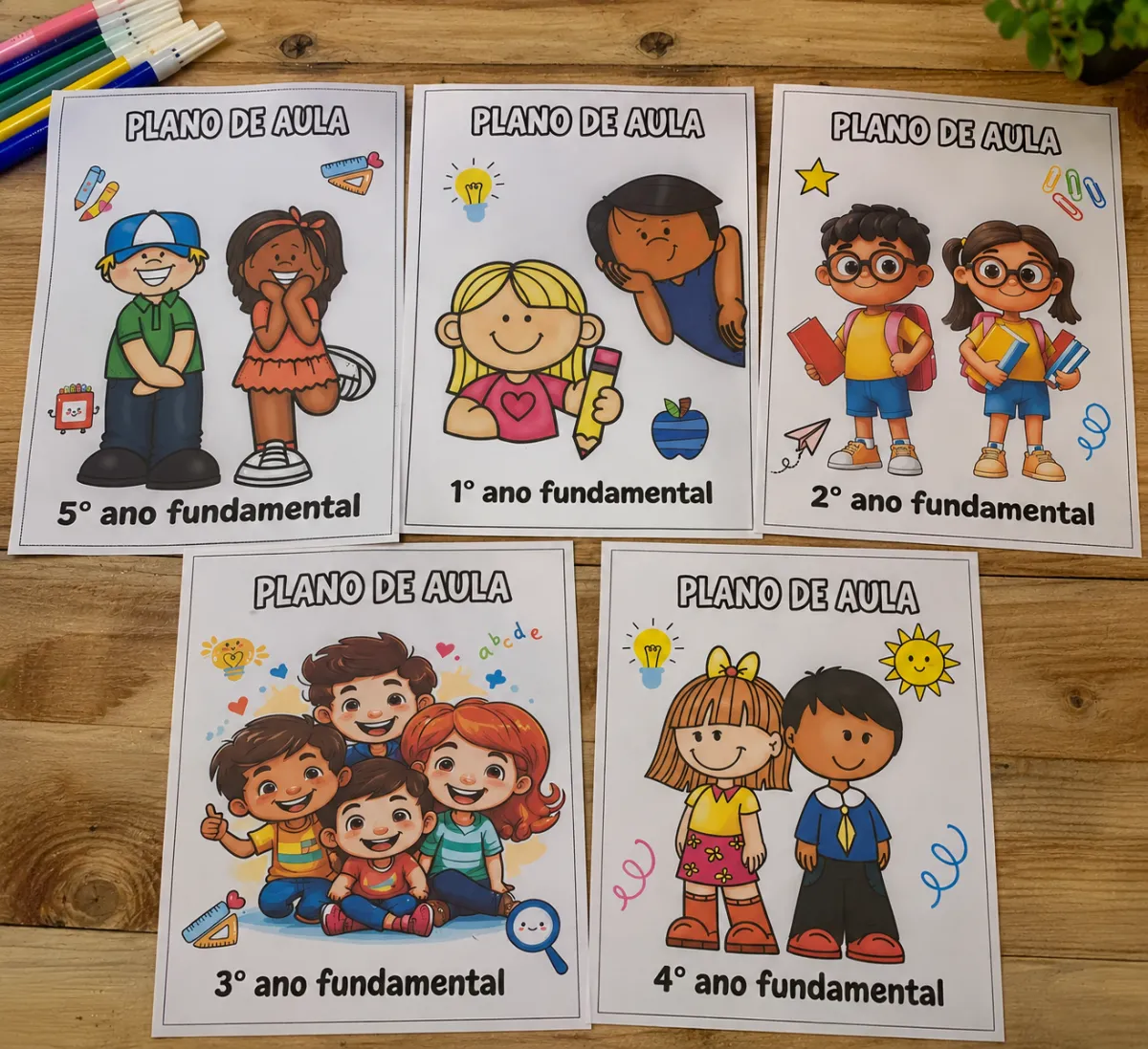 KIT PLANOS DE AULA – 1º AO 5º ANO DO ENSINO FUNDAMENTAL — Apostilas para Todas as séries: ✨ Planejamento pronto para…