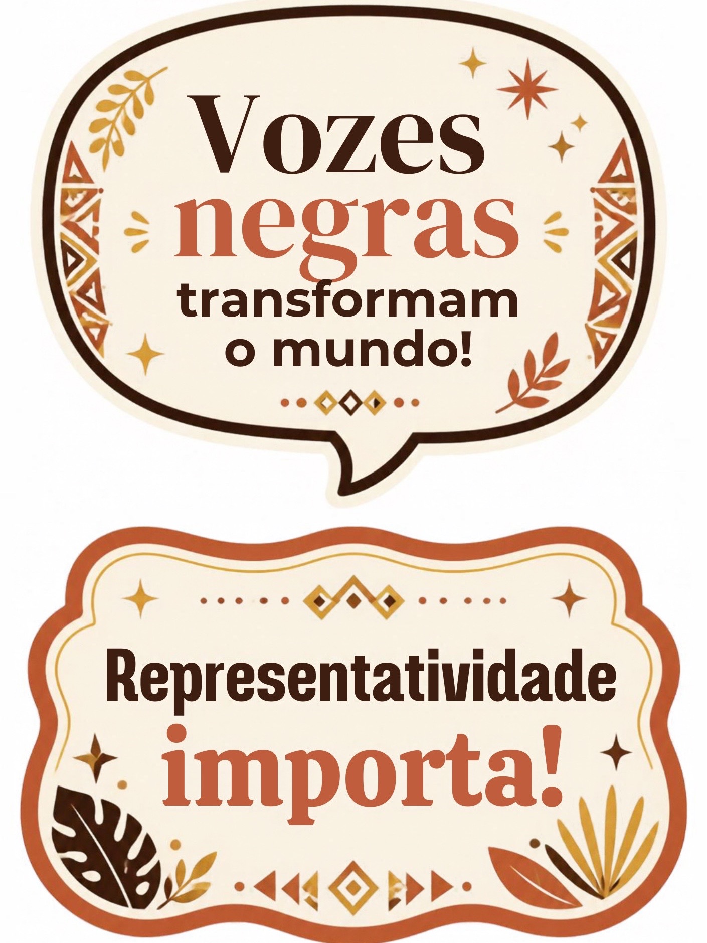 Kit Plaquinhas Consciência Negra: Fotos e Projetos Escolares PDF — amostra 2: Kit com 12 plaquinhas em PDF para fotos e…