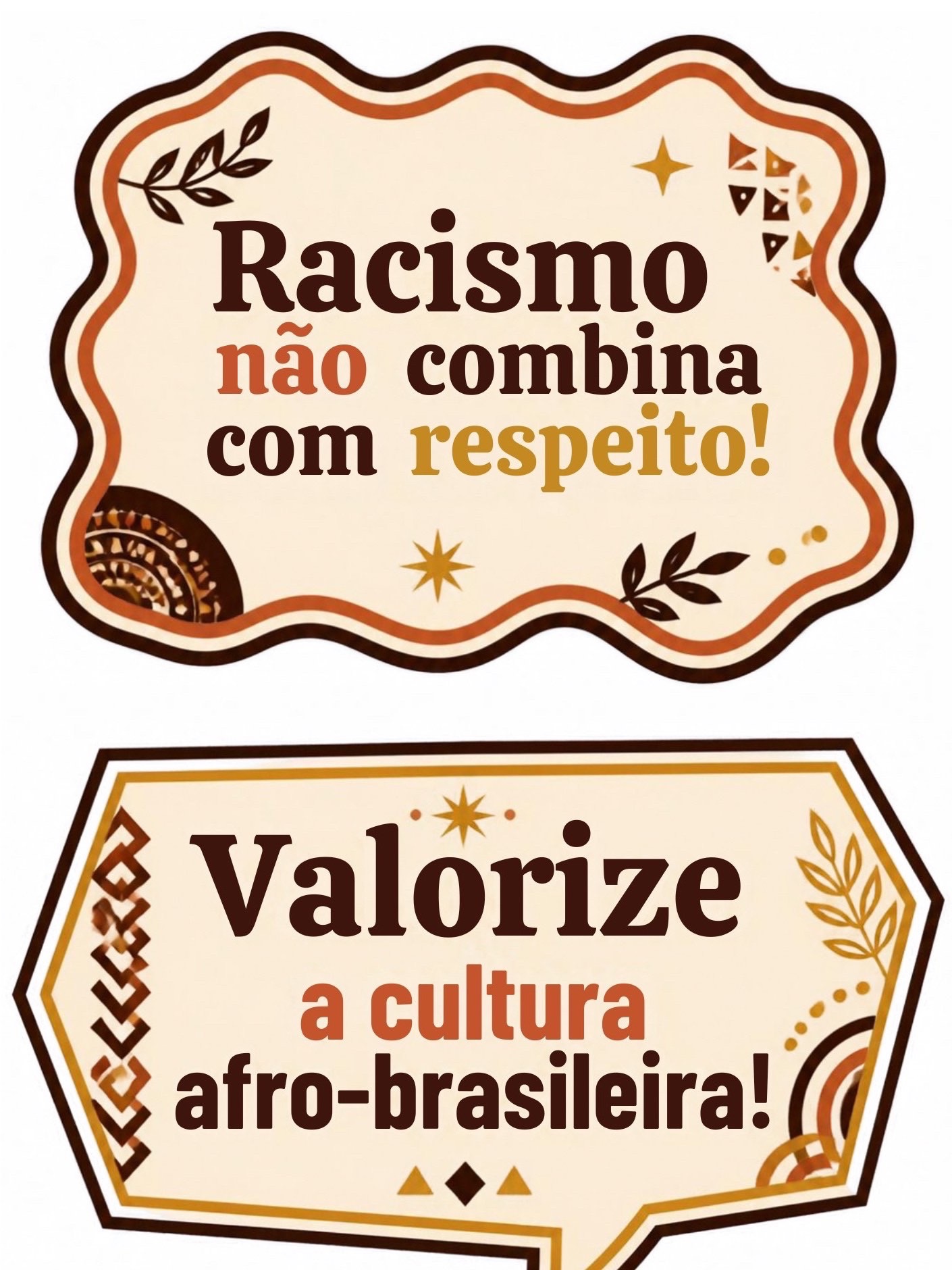 Kit Plaquinhas Consciência Negra: Fotos e Projetos Escolares PDF — amostra 3: Kit com 12 plaquinhas em PDF para fotos e…