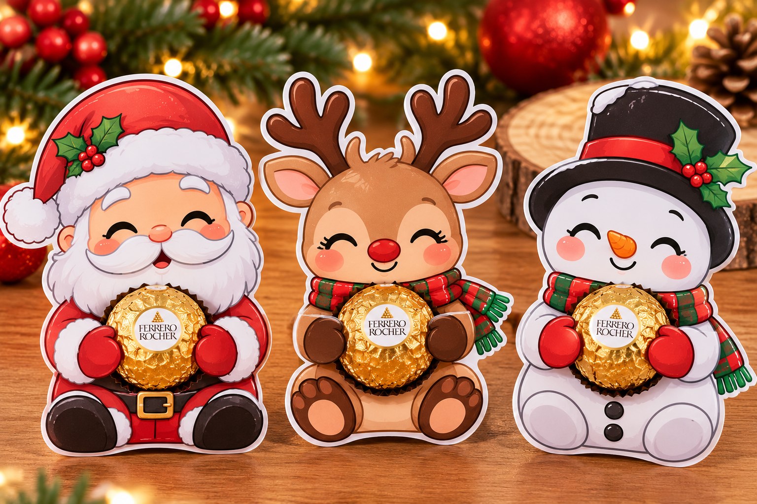 Kit Porta-Bombom de Natal para Imprimir: 12 Modelos de Lembrancinhas — amostra 3: Kit porta-bombom de Natal com 12 modelos…