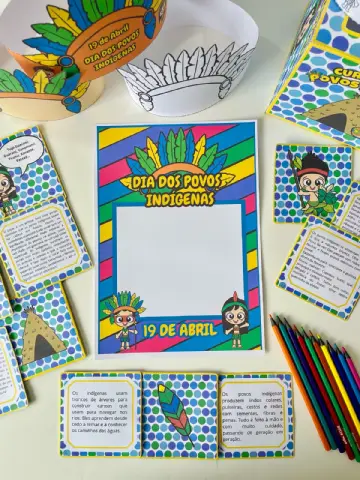 Kit Povos Indigenas – Material Pedagógico — amostra 6: Kit Dia dos Povos Indígenas Respeito, cultura e aprendizado…