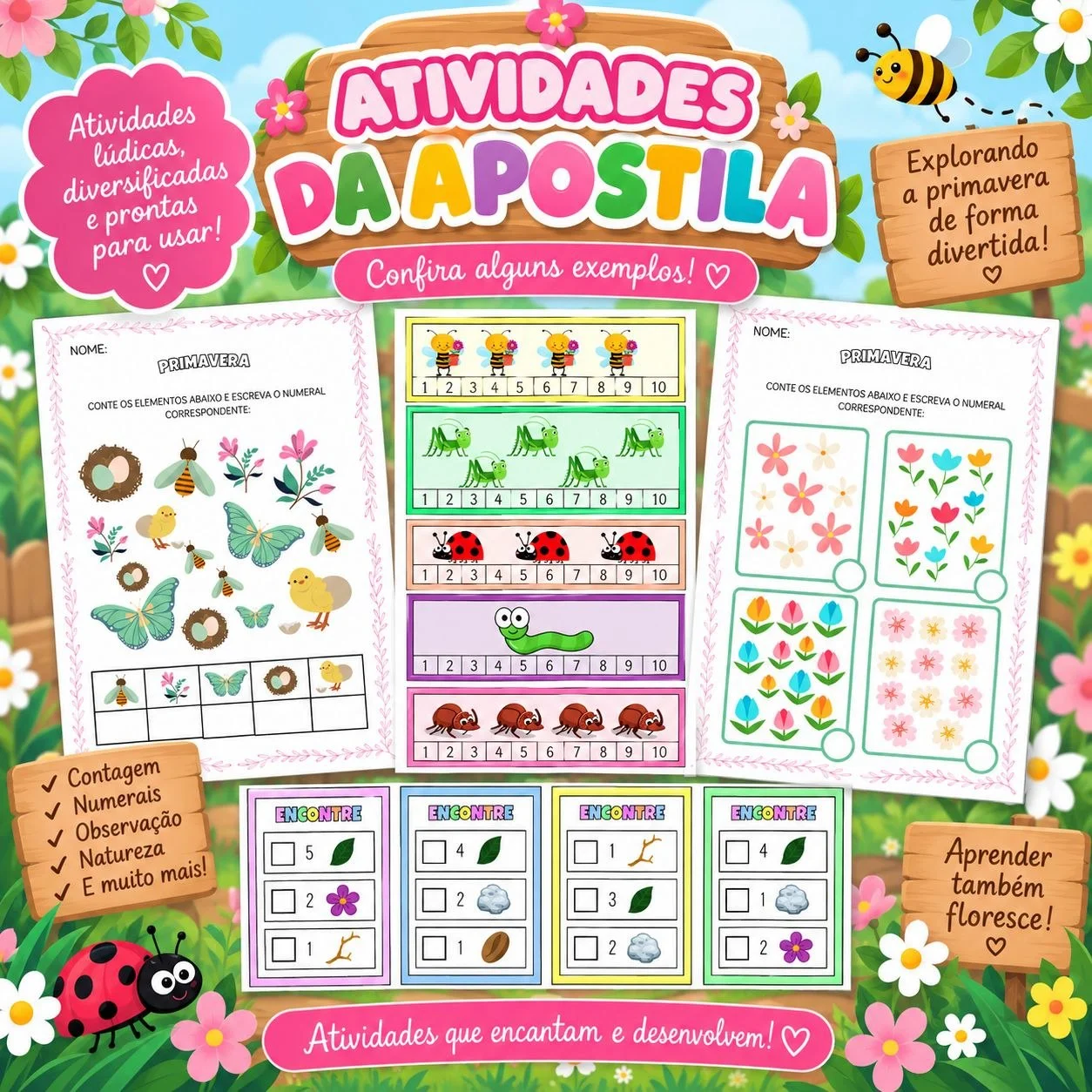 Kit Primavera Educação Infantil – 3 Apostilas com 72 Páginas — amostra 1: 🌸 KIT PRIMAVERA – 3 APOSTILAS | 72 PÁGINAS Kit Primavera Educação Infantil – 3 Apostilas com 72 Páginas — amostra 1: 🌸 KIT PRIMAVERA – 3 APOSTILAS | 72 PÁGINAS