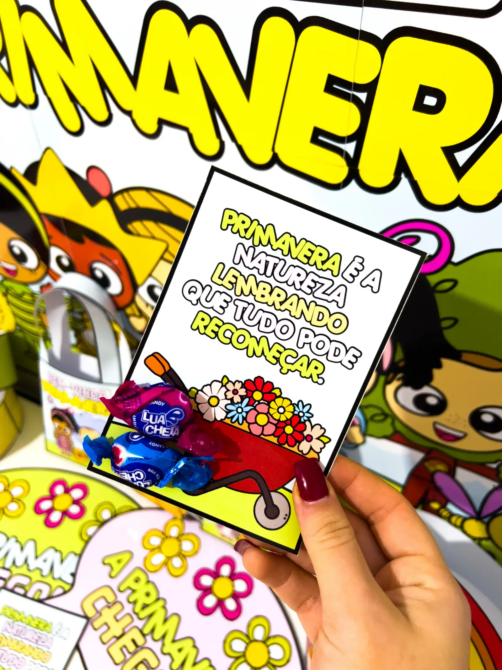 Kit Primavera – Painel e Lembrancinhas — amostra 4: O Kit Primavera foi criado para celebrar a chegada da estação mais…