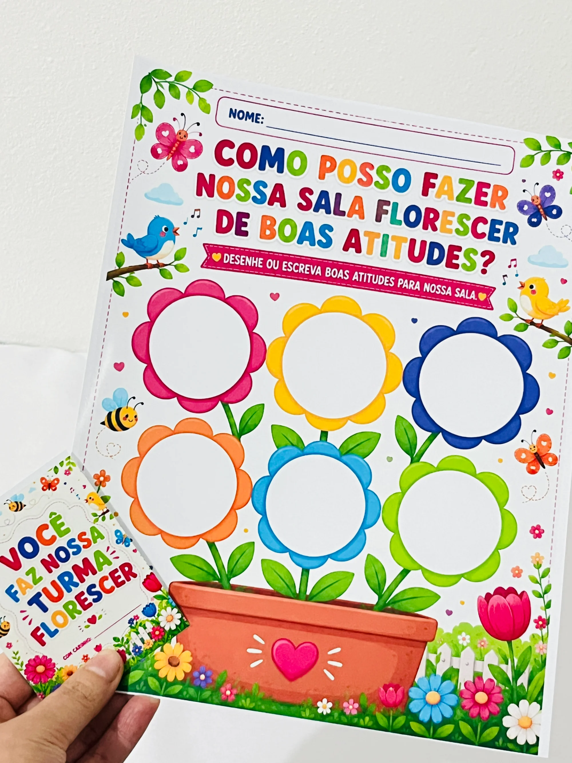 Kit Primavera para Educação Infantil: Painel, Atividade e Lembrancinhas — amostra 5: Kit Primavera completo para Educação…